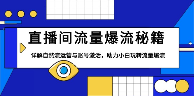 直播间流量爆流秘籍，详解自然流运营与账号激活，助力小白玩转流量爆流-梦凌网创