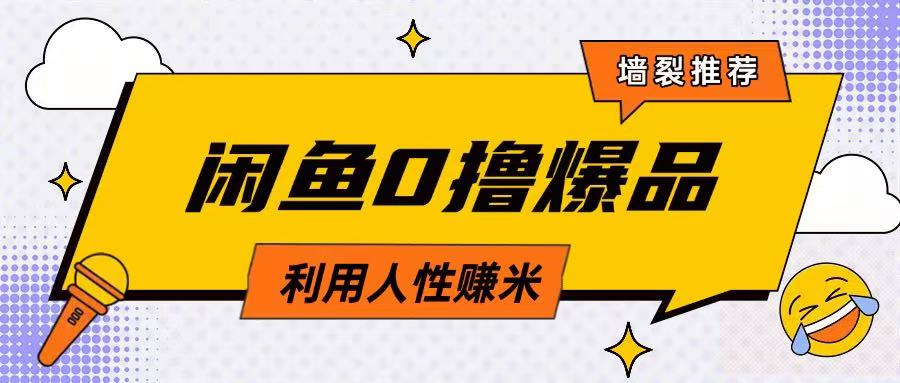 咸鱼0撸玩法利用人性售卖商品达到日挣2张的效果-梦凌网创