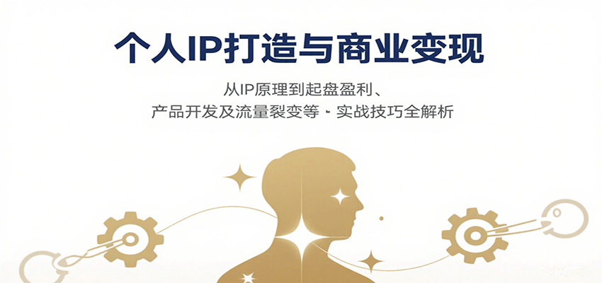 图片[1]-个人IP打造与商业变现，从IP原理到起盘盈利、产品开发及流量裂变等实战技巧全解析-梦凌网创