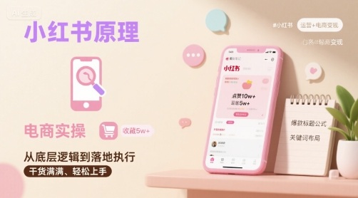小红书原理以及详细实操流程，小红书电商教程-梦凌网创