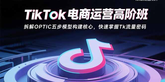 TikTok电商运营高阶班：拆解OPTIC五步模型构建核心，快速掌握Tk流量密码-梦凌网创