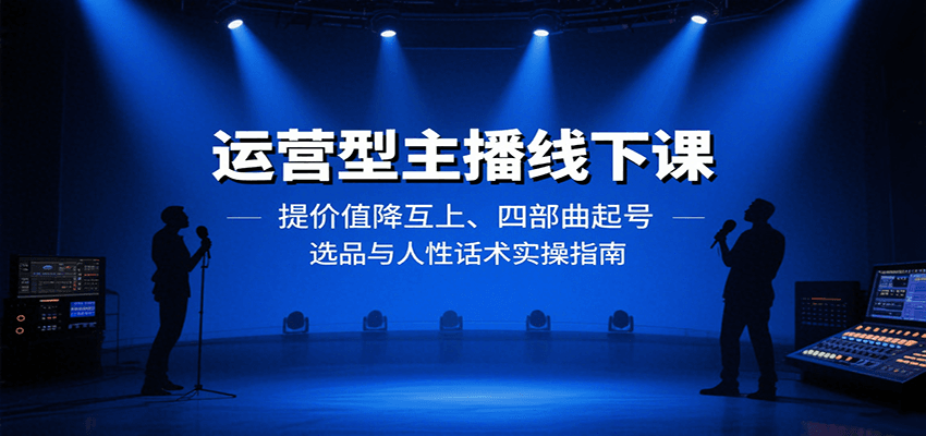 图片[1]-运营型主播线下课：提价值降互上、四部曲起号、选品与人性话术实操指南-梦凌网创