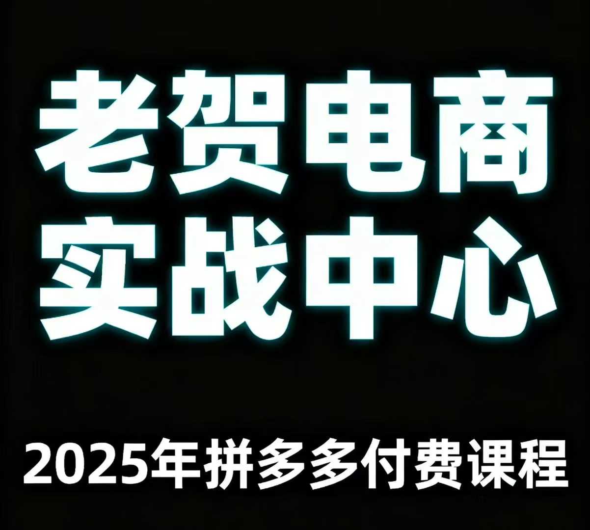 老贺电商2025年拼多多付费课程，用通俗易懂的方法告诉你多多怎么玩-梦凌网创