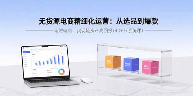 无货源电商精细化运营：从选品到爆款，实现轻资产高回报(40+节系统课-梦凌网创