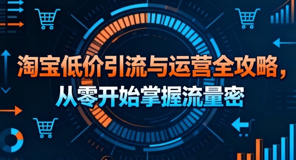 淘宝低价引流与运营全攻略，从零开始掌握流量密码-梦凌网创