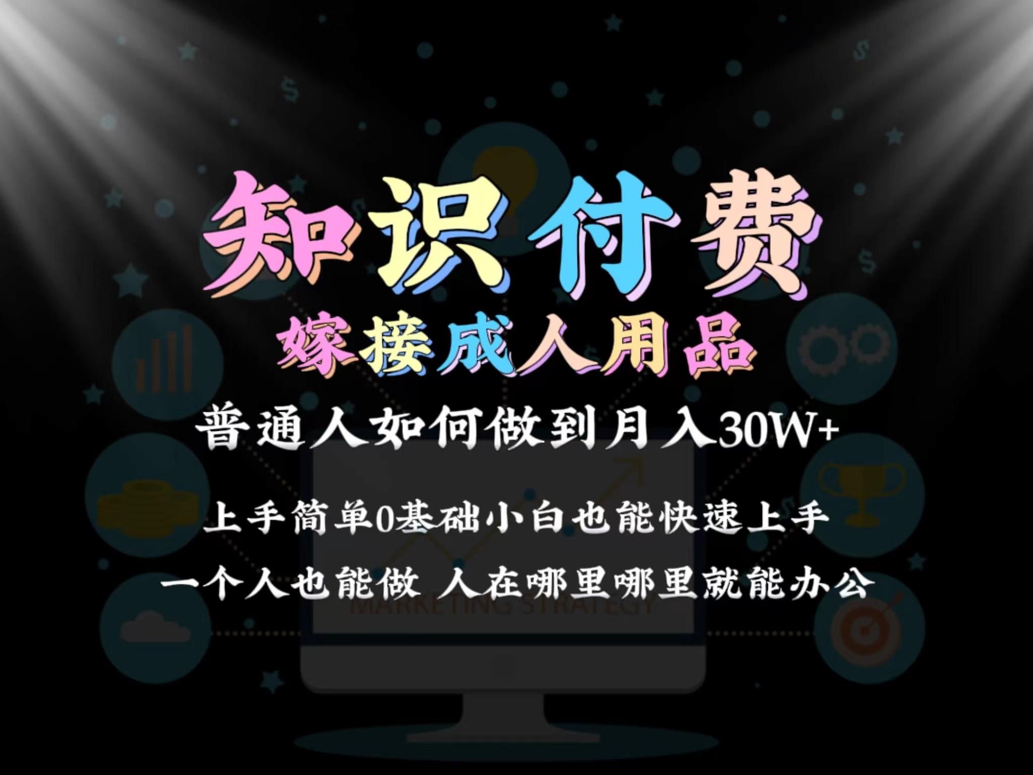 2024普通人做知识付费结合成人用品如何实现单月变现30w 保姆教学1.0-梦凌网创