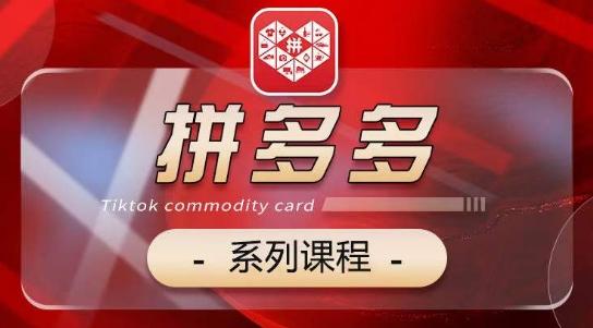 2024拼多多系列课，【基础】【运营】【活动】【推广】【玩法】5大模块-梦凌网创