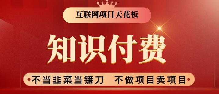 2024互联网项目天花板，新手小白也可以通过知识付费月入10W，实现财富自由【揭秘】-梦凌网创