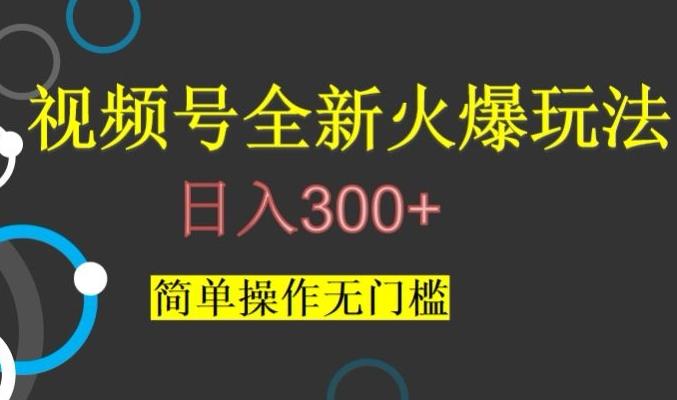 视频号最新爆火玩法，日入300+，简单操作无门槛【揭秘】-梦凌网创