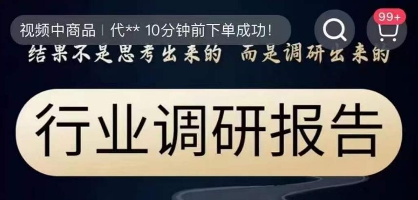行业调研报告，结果不是思考出来的而是调研出来的-梦凌网创