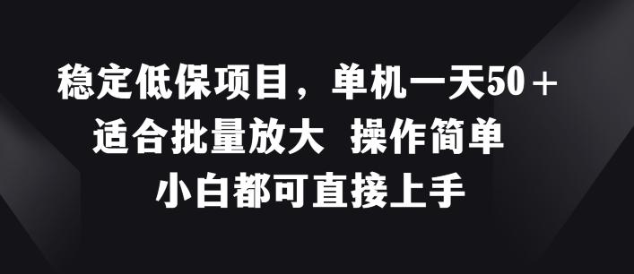 稳定低保项目，单机一天50+适合批量放大 操作简单 小白都可直接上手【揭秘】-梦凌网创
