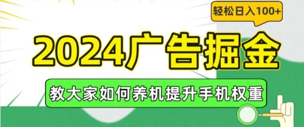 2024广告掘金，教大家如何养机提升手机权重，轻松日入100+【揭秘】-梦凌网创
