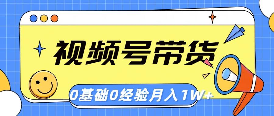 视频号轻创业带货，零基础，零经验，月入1w+-梦凌网创