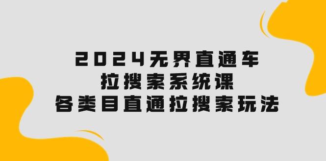 2024无界直通车·拉搜索系统课：各类目直通车 拉搜索玩法！-梦凌网创
