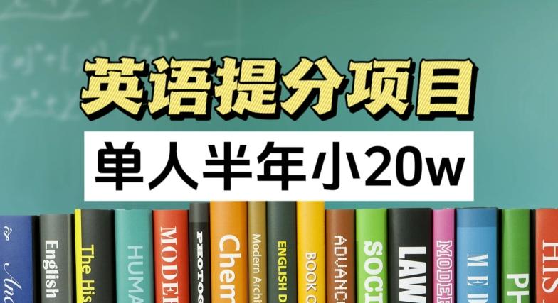 英语提分项目，100%正规项目，单人半年小 20w-梦凌网创