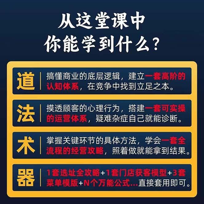 图片[1]-餐饮店盈利实操方法：教你怎样开一家持续能赚钱的餐厅(25节-梦凌网创