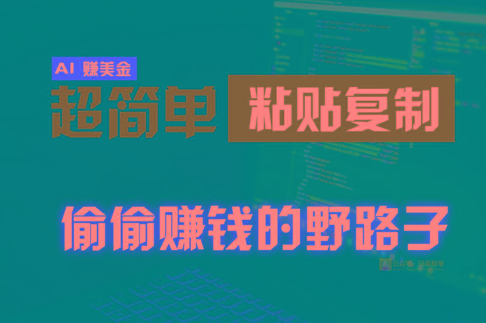 偷偷赚钱野路子，0成本海外淘金，无脑粘贴复制，稳定且超简单，适合副业兼职-梦凌网创