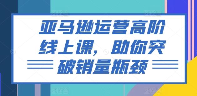 亚马逊运营高阶线上课，助你突破销量瓶颈-梦凌网创