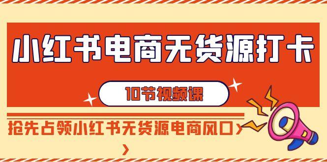 小红书电商-无货源打卡，抢先占领小红书无货源电商风口(10节课)-梦凌网创