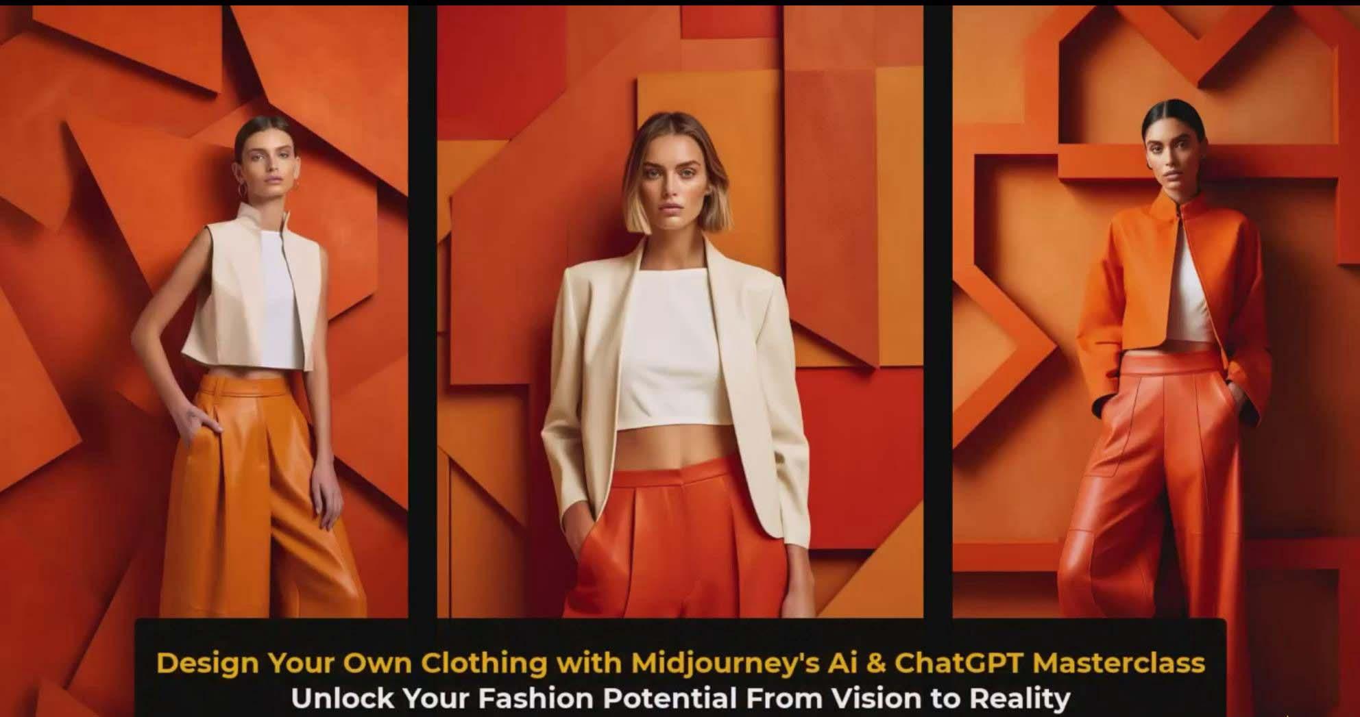 图片[3]-利用 Midjourneys Ai 人工智能设计自己的服装AI大师班-10节课-中英字幕-梦凌网创