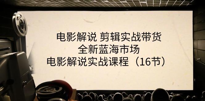 电影解说 剪辑实战带货全新蓝海市场，电影解说实战课程(16节-梦凌网创
