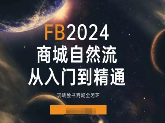 2024Faceboo商城自然流(从入门到精通)，玩转脸书商城全闭环-梦凌网创