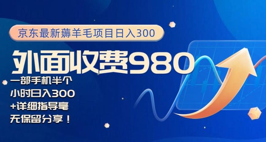 京东最新薅羊毛项目小白怎么做到日入300+一部手机半小时搞定-梦凌网创